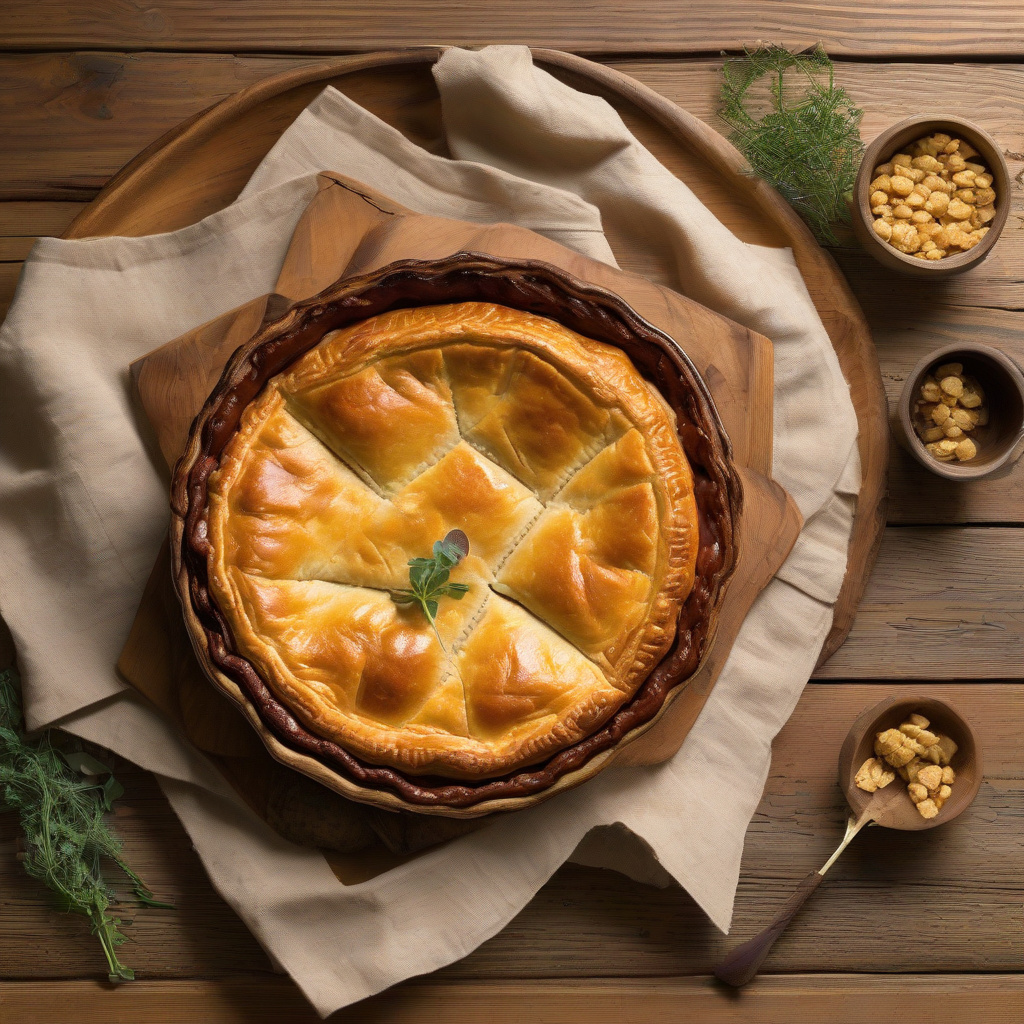 Complete sausage pie recipe overview image