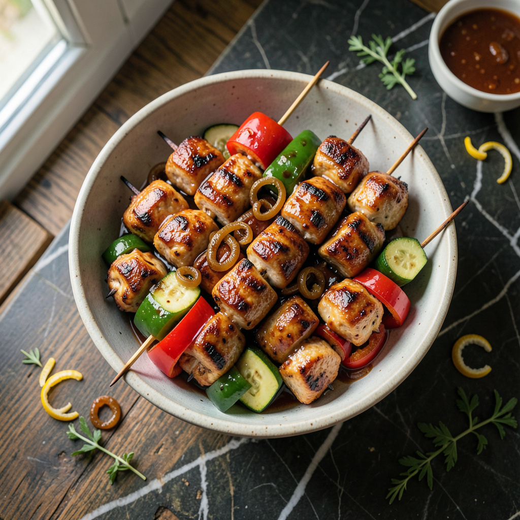 Skewer Example BBQ Chicken Skewers Recipe: Juicy & Charred Perfection