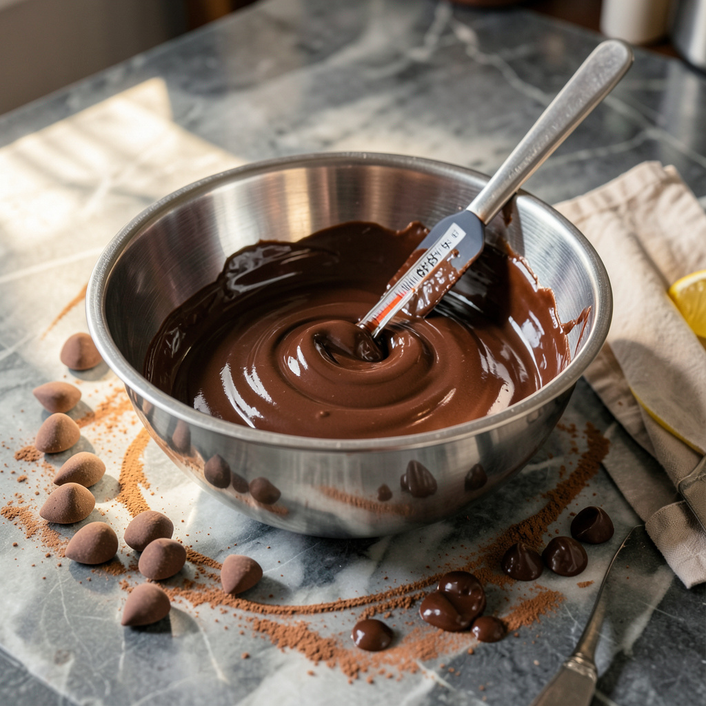 Can You Temper Chocolate Chips: The Truth About Melting vs True Tempering example with annotations