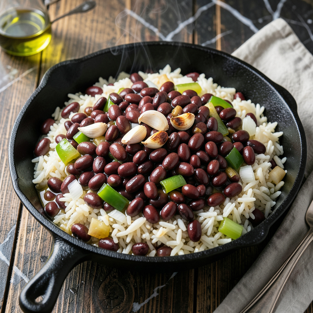 red beans and rice recipe example with annotations