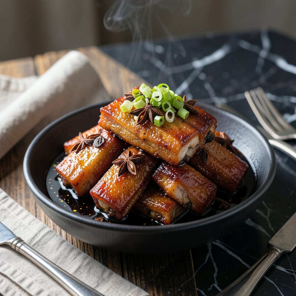 Braised Pork Ribs Recipe Chinese: Red-Braised Sticky Glaze and Aromatic Spices