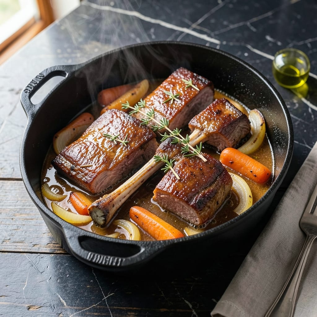 Beef Short Ribs Recipe Dutch Oven: Slow-Roasted Braised Richness Beef Short Ribs Recipe Dutch Oven: Slow-Roasted Braised Richness