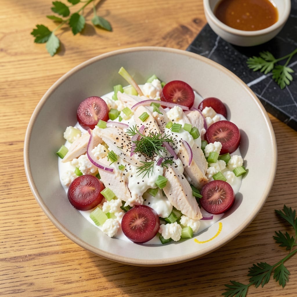 Chicken Salad Recipe With Cottage Cheese and Greek Yogurt: Protein-Packed Creamy Delight