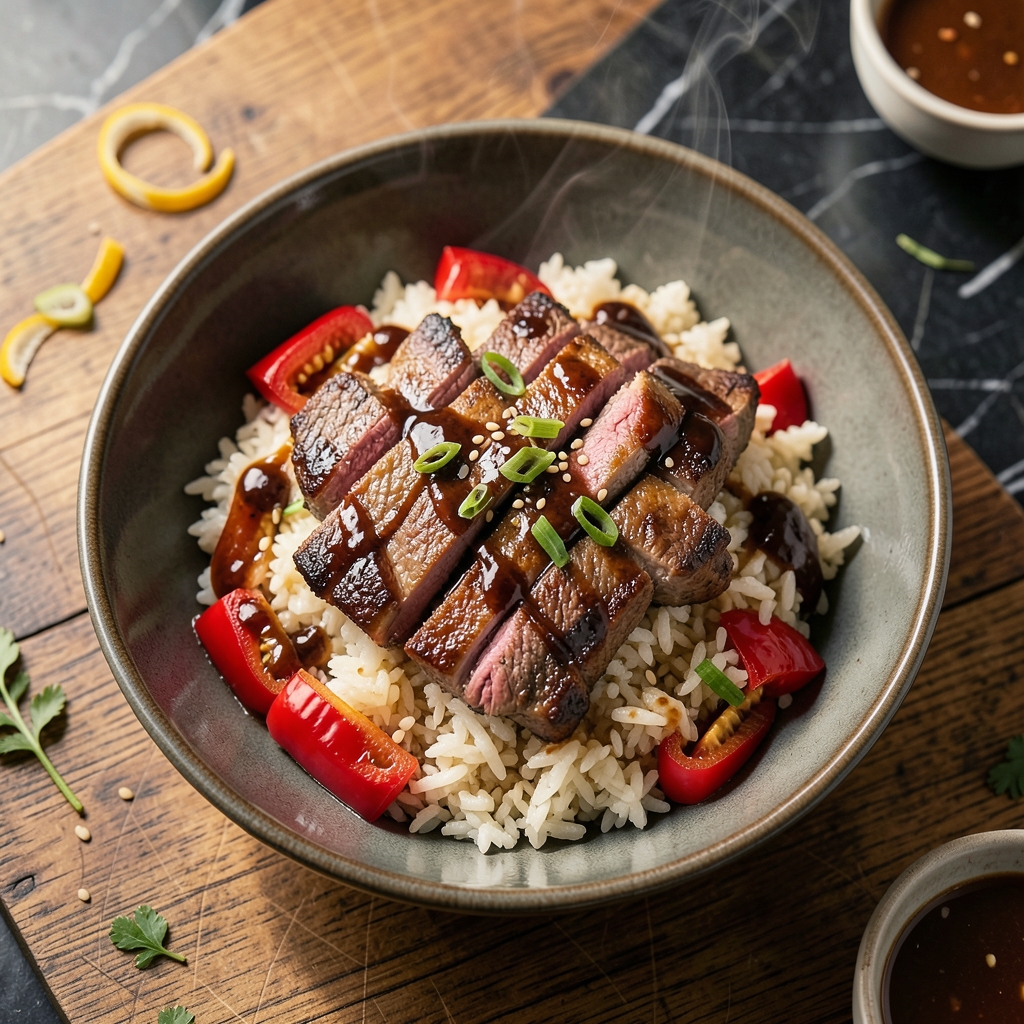 Beef and Pepper Rice Bowl With Hoisin Sauce Recipe: Asian-Inspired Weeknight Meal