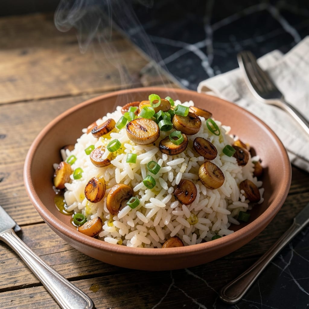 Sticky Rixe Garlic Sticky Rice Recipe: Fragrant Cloves Over Pearl-Like Grains