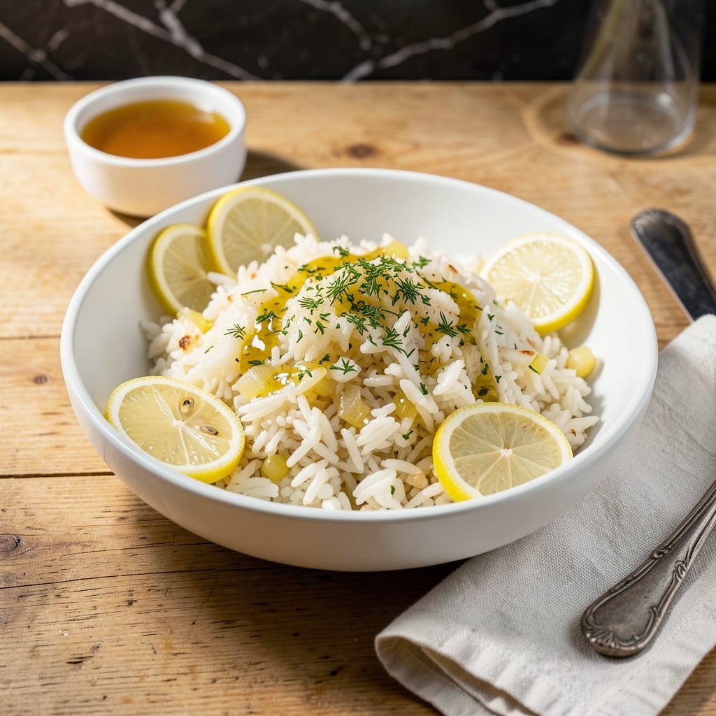 Greek Lemon Rice Recipe: Tangy Mediterranean Pilaf Perfection