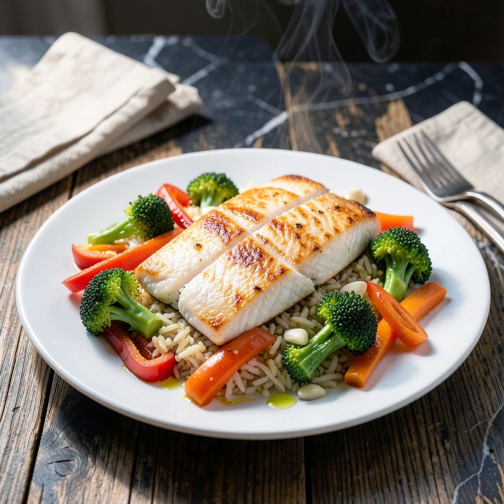 Fish Rice and Vegetable Recipe: Wok-Charred Harmony in Minutes