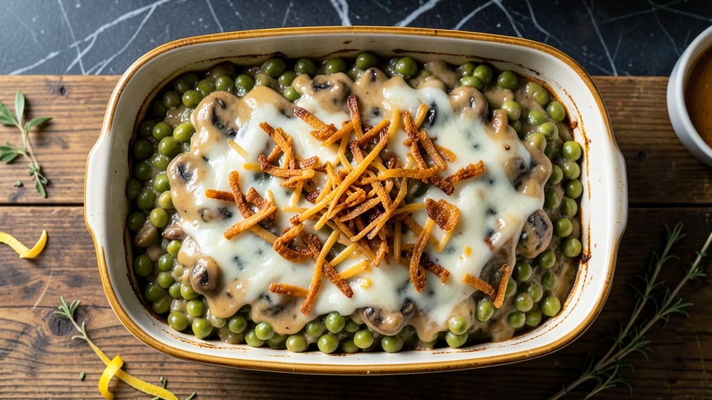 Grandma's Old-Fashioned Green Bean Casserole Recipe: Crispy Top, Creamy Cheese Magic in One Dish