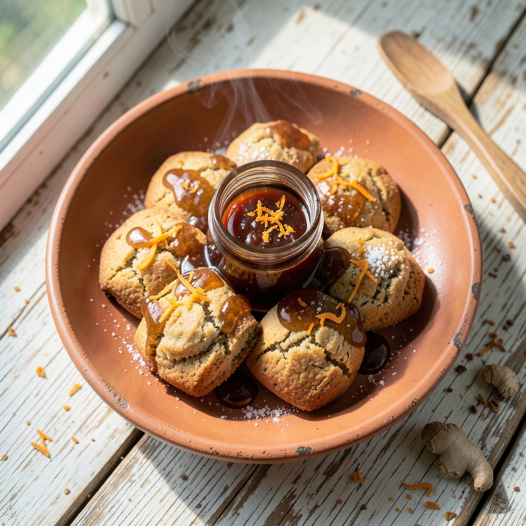 Old-Fashioned Biscuit or Cookie Recipe Using Ginger and Karo Syrup: Spiced Molasses Crunch With Buttery Layers