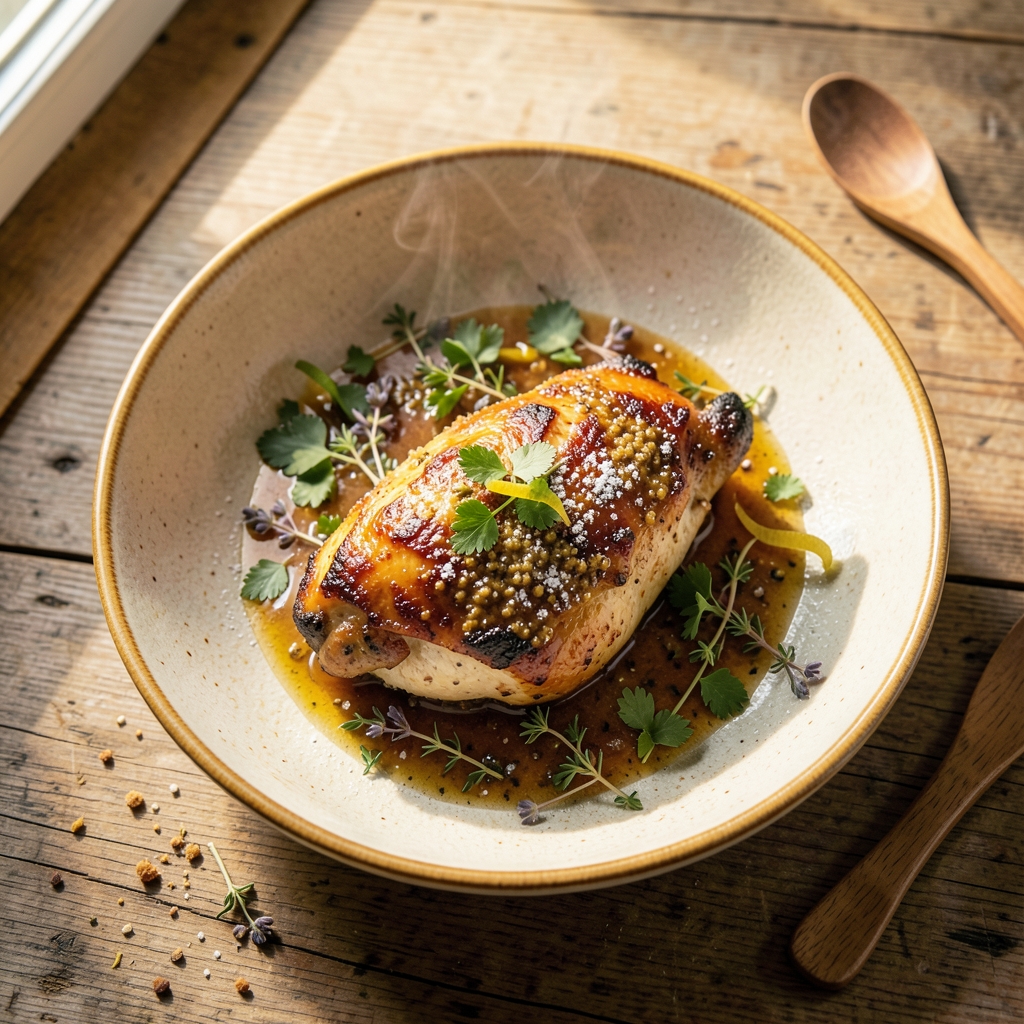 Chicken Continental Recipe: Herb-Crusted Crispiness With Creamy Pan Sauce