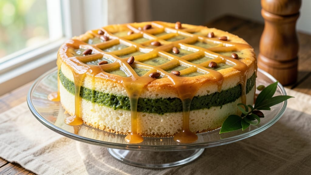 Lotus Cake Recipe: Silky Mochi Layers with Pandan Perfection