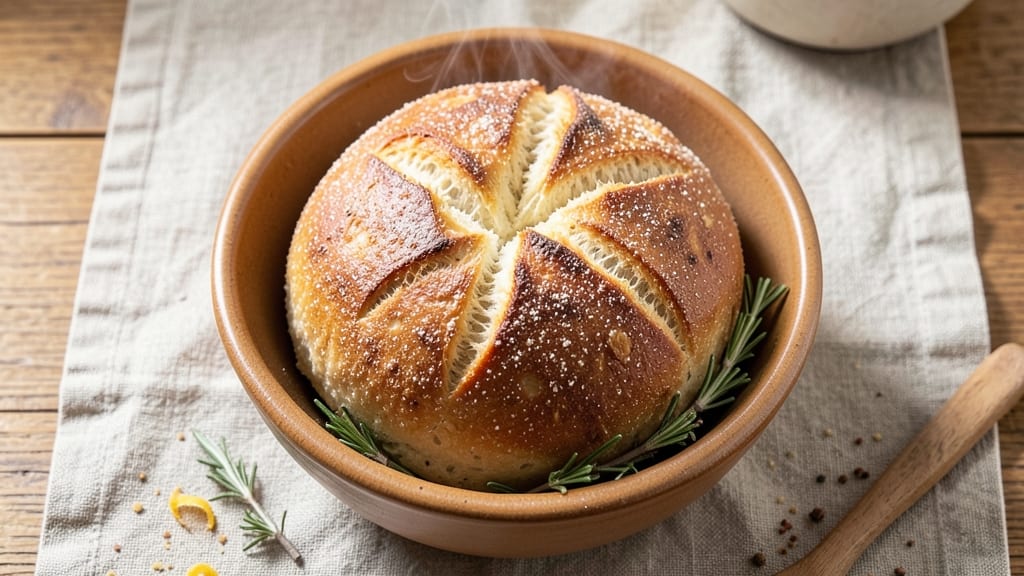 Round Loaf Bread Recipe: Artisan Crust With Soft, Airy Crumb Inside Round Loaf Bread Recipe: Artisan Crust With Soft, Airy Crumb Inside