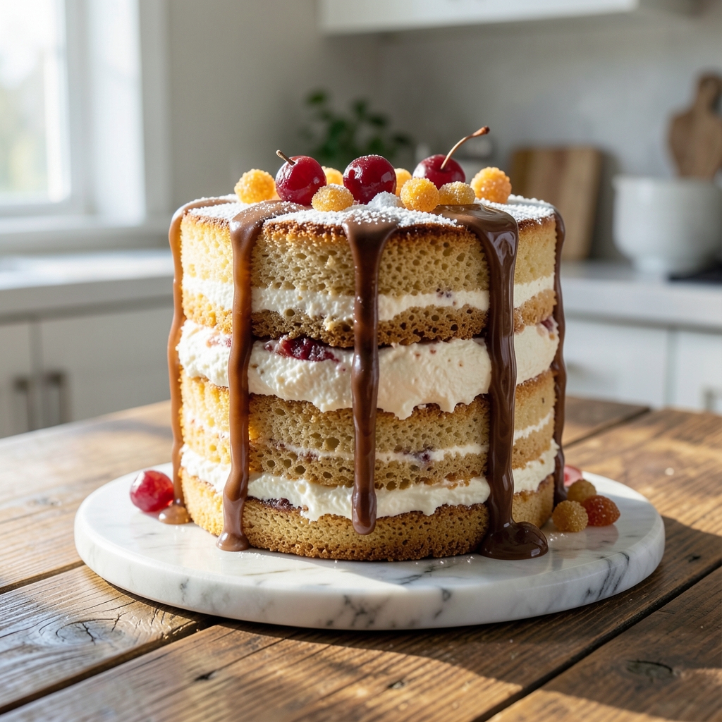 Old Fashioned Cannoli Cake Recipe: Crunchy Shells and Creamy Ricotta Layers
