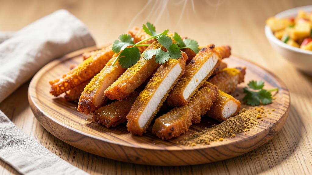 Tumeric Indian Lotus Root Fries Indian Recipe: Crispy Turmeric-Spiced Crunch with Cool ...