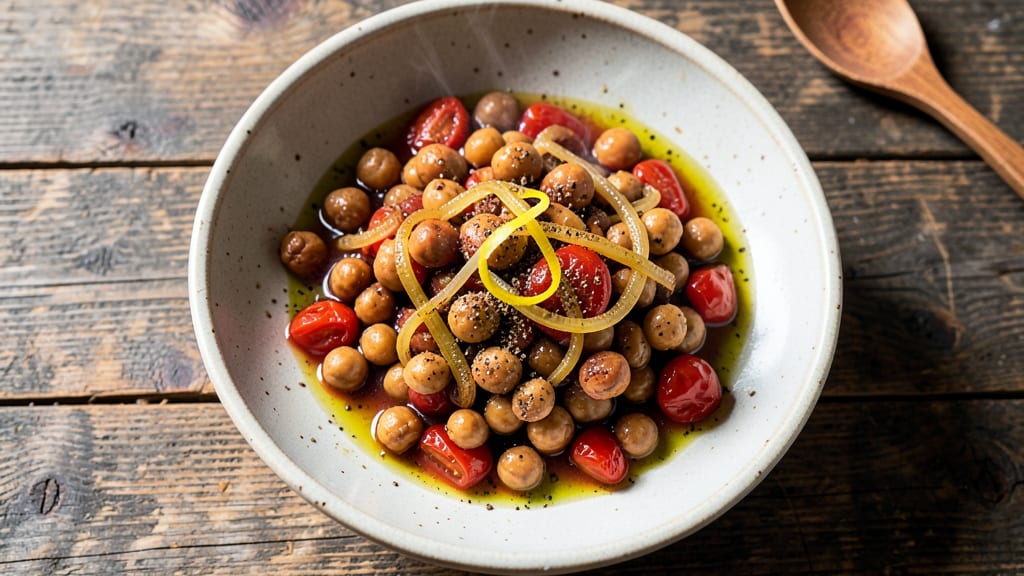 Beans Torborgee Recipe: Spiced Chickpea and Tomato Stew With Crispy Top