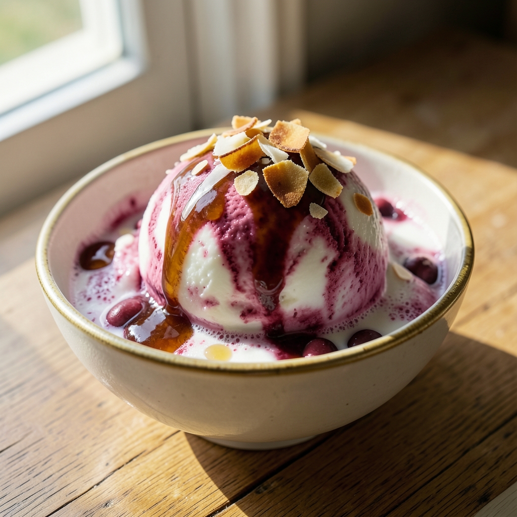 Red Beans Cooked Azuki Bean Ice Cream Recipe: Smooth Red Bean Velvety Delight